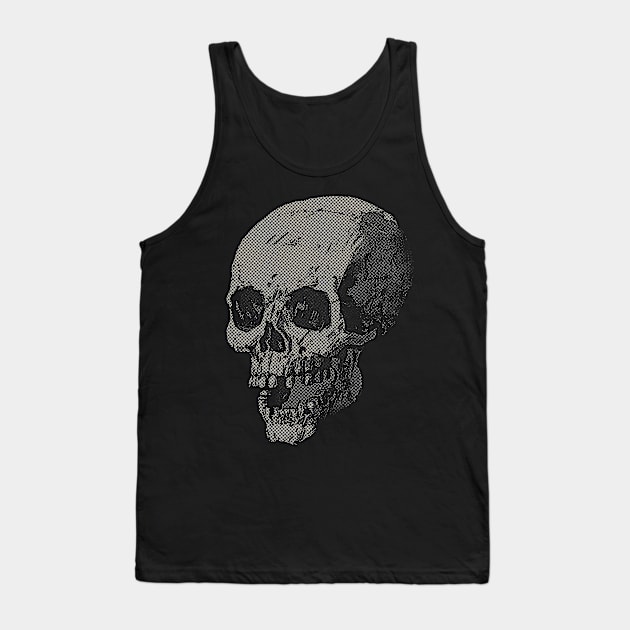 Halftone Skull Tank Top by MarbitMonster